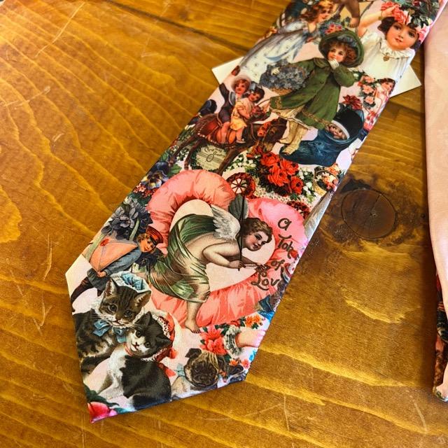 TOPANGA Accessory ヘリテージタイ　Angel　Cat　エンジェル　猫　ピンク　ネクタイ　プレゼント　フォーマル　カジュアル　クラシック　ヴィンテージ　 |  | 03