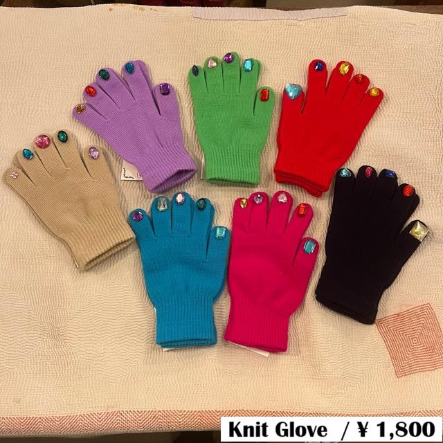 TOPANGA Accessory　Jewel nail  knit  glove ７color　ジュエルネイル　手袋　7色 | 