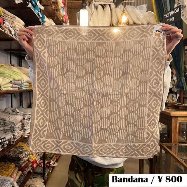 TOPANGA accessory BagruPrint　bandana　D　バグループリント　バンダナ　インド　 | 