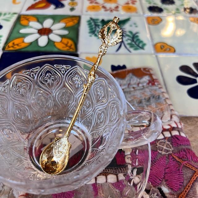 TOPANGA Kitchen　クラシカルティースプーン　ゴールド　デザートフォーク　ヨーグルト　フルーツ　ステンレス　コーヒースプーン　カトラリー |  | 10