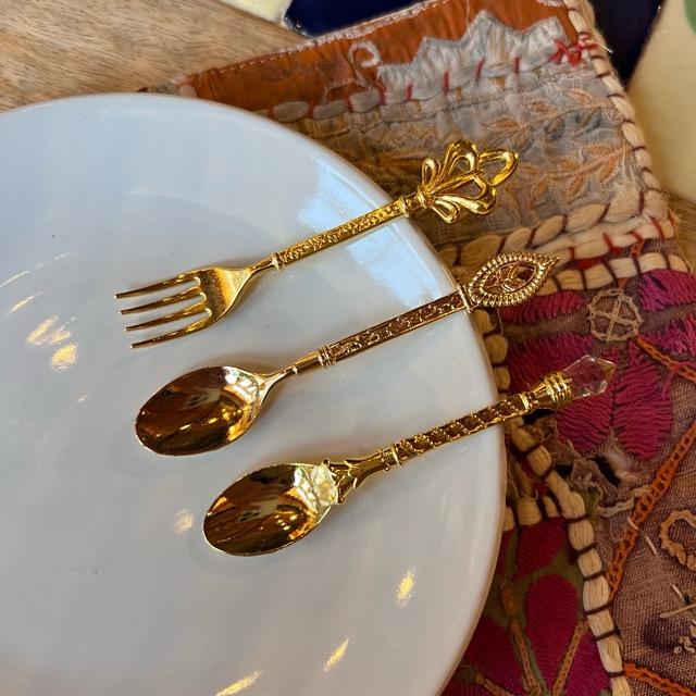 TOPANGA Kitchen　クラシカルティースプーン　ゴールド　デザートフォーク　ヨーグルト　フルーツ　ステンレス　コーヒースプーン　カトラリー |  | 03