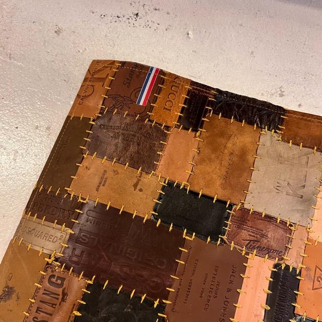 TOPANGA Homefurnishing　デニムレザーパッチラグマット　ブラウンカラー　50×80cm　玄関マット　ラグマット　本革　牛革 |  | 03