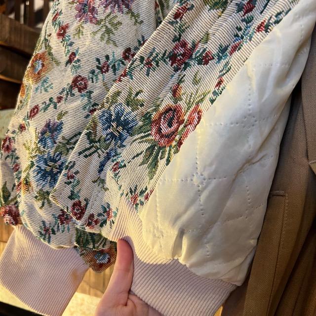 OHGA ホワイト フラワージャガードジャケット JACQUARD JACKET | OHGA