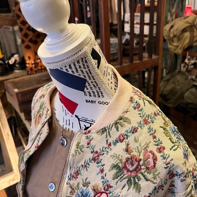 Topanga Lady's フラワーデザインノーカラージャケット ゴブラン Topanga Lady's フラワーデザインノーカラージャケット ゴブラン