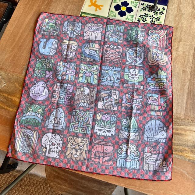 TOPANGA accessory ワンウォッシュコットンバンダナ　lots of characters　50cm×50cm　アクセサリー　バンダナ　小物　ランチクロス　ハンカチ |  | 03