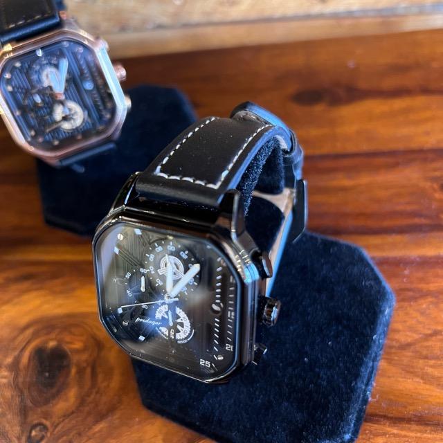 スタート＆ストップスクエアウォッチ 全3色 ファッション アクセサリー