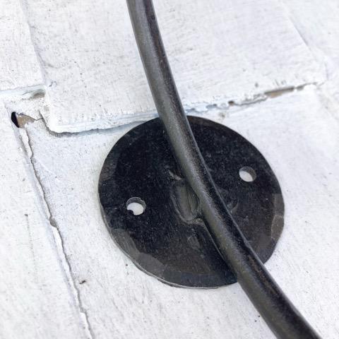 インド 手打ちの黒鉄 ぐるぐるフック L DIY 収納 ハンギング 鉄