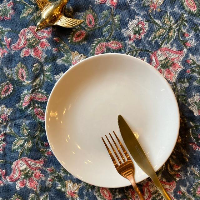 インド SAMRAT 白い丸皿 18cm 平皿 中皿 ディナープレート 和食 洋食