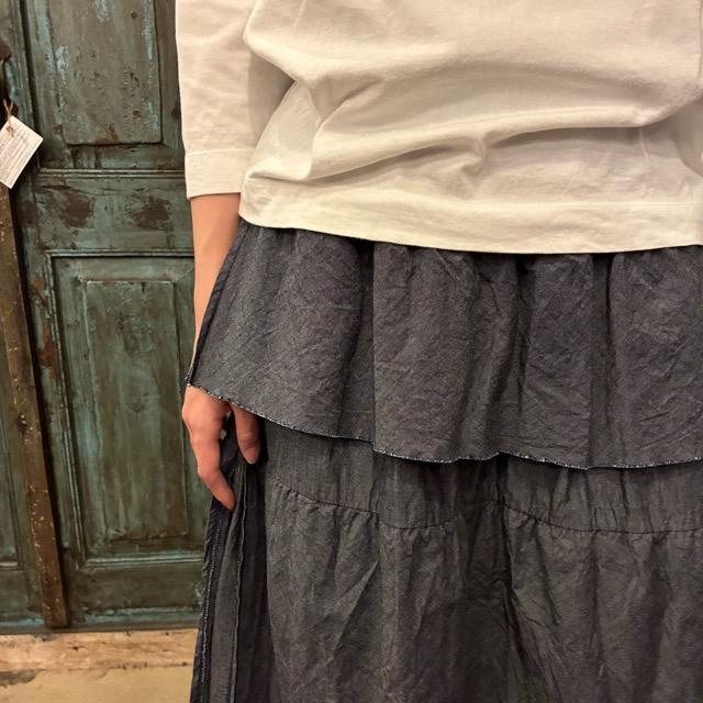 homspun（ホームスパン） ライトオンスシャンブレースカート ネイビー