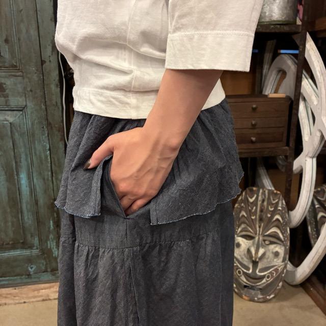 homspun（ホームスパン） ライトオンスシャンブレースカート ネイビー