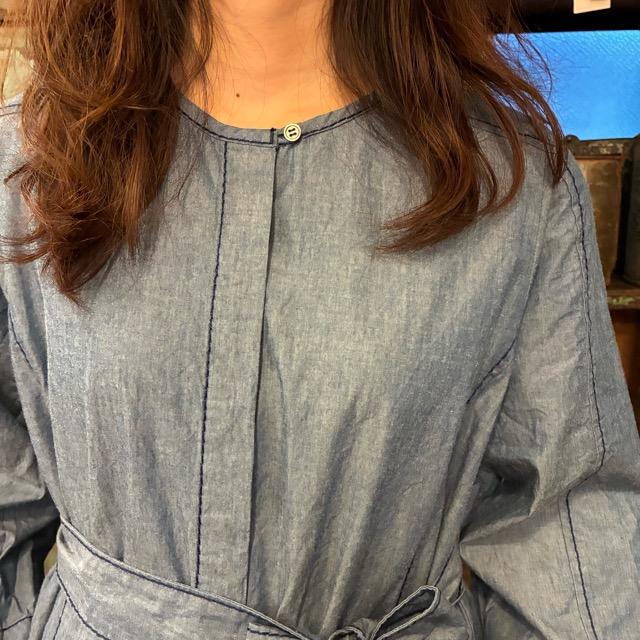 homspunネイビー ロングワンピース homspunネイビー ロングワンピース homspunネイビー ロング