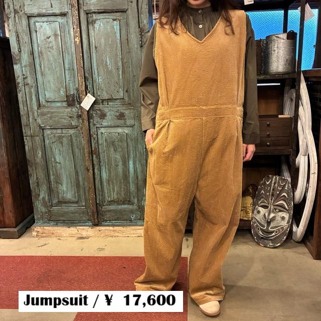 ICHI（イチ） コーデュロイサロペット キャメル オーバーオール 秋冬