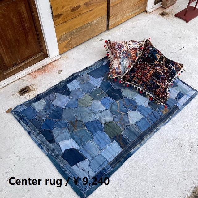 インド ジーンズバックスタイルセンターラグマット 90x130cm インド ジーンズバックスタイルセンターラグマット 90x130cm