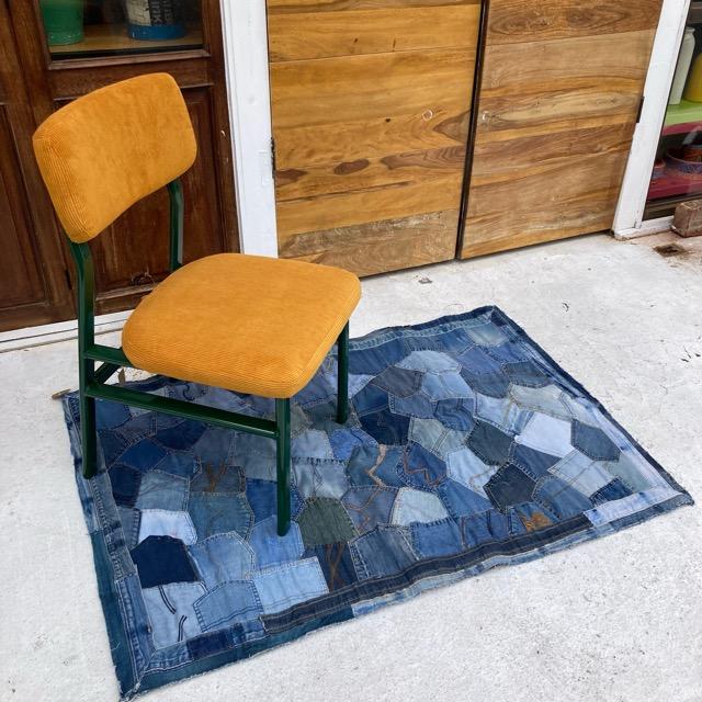 インド ジーンズバックスタイルセンターラグマット 90x130cm インド ジーンズバックスタイルセンターラグマット 90x130cm