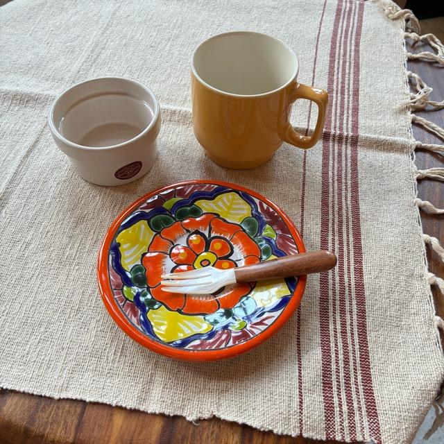 インド　ガンディーアシュラムカディ　ナチュラルカラーラインマルチクロス　50×73cm　全5種　ターコイズ　オレンジ　ブルー　ワイン　グリーン　マット |  | 09