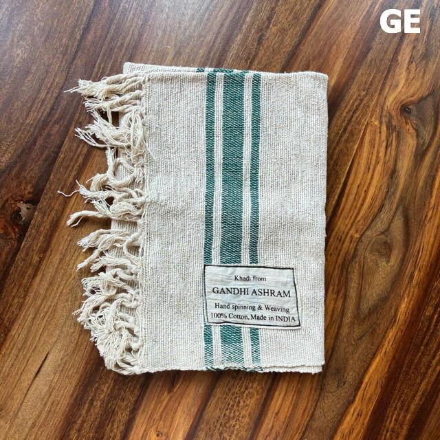 インド　ガンディーアシュラムカディ　ナチュラルカラーラインマルチクロス　50×73cm　全5種　ターコイズ　オレンジ　ブルー　ワイン　グリーン　マット |  | 02