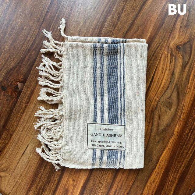 インド　ガンディーアシュラムカディ　ナチュラルカラーラインマルチクロス　50×73cm　全5種　ターコイズ　オレンジ　ブルー　ワイン　グリーン　マット |  | 04