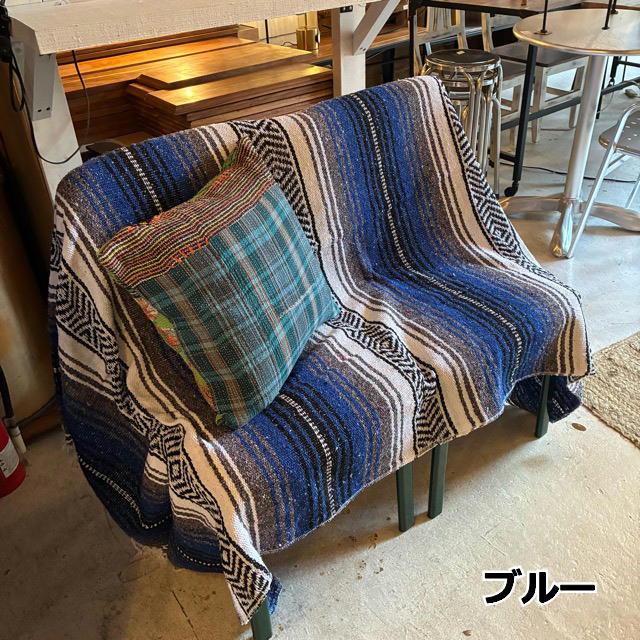 メキシコ リサイクルマット 130×180cm 全4色 ブルー グレー パープル 