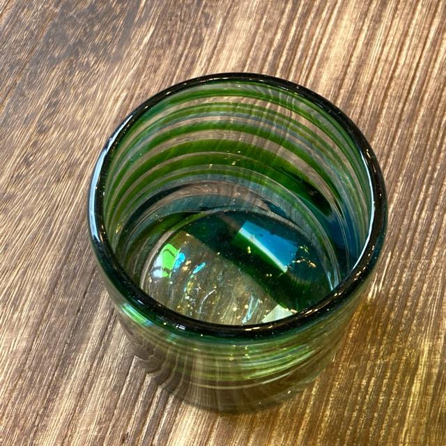 メキシコ　スパイラルロックグラス　全2色　グリーン　ブルー　タンブラー　ウォーターグラス　アルコールグラス｜abracadabra｜05