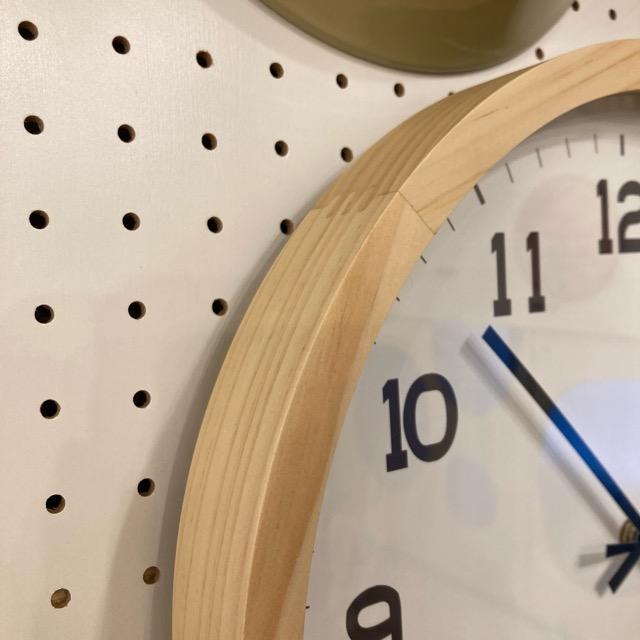 ナチュラルウッドウォールクロック　35cm　ナチュラル　アイナ　スタンドクロック　掛け時計　天然木　スイープムーブメント　寝室　シンプル |  | 02