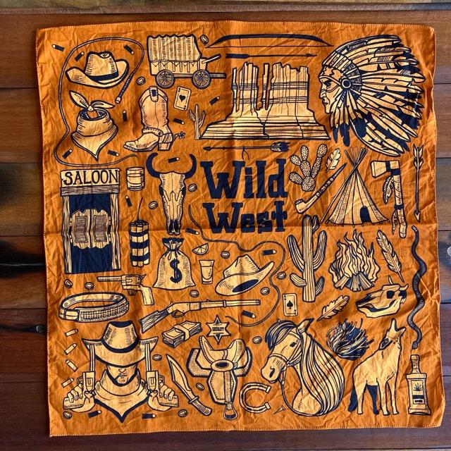 TOPANGA accessory ワンウォッシュコットンバンダナ　WILD WEST オレンジ |  | 04