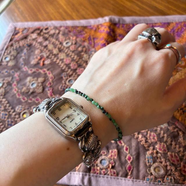 TOPANGA Jewelry ミニジェムブレスレット エメラルド ルビー グリーン 