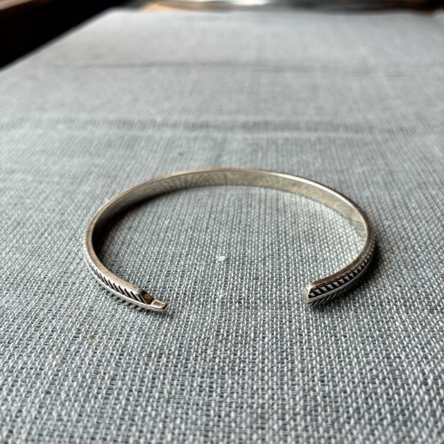 シルバーブレスレット　バングル　buff　フェザー　スプーンバングル シルバーブレスレット バングル buff フェザー スプーンバングル
