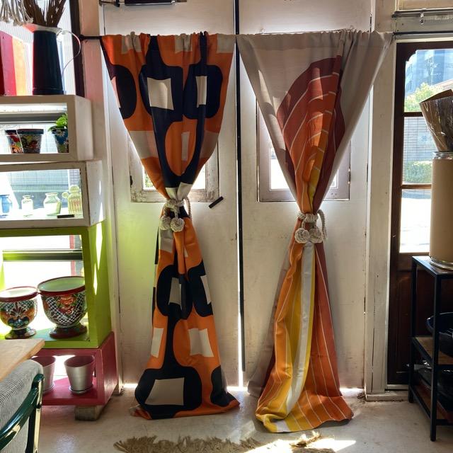 TOPANGA Fabric レトロテキスタイルカーテン 105×200cm トラック