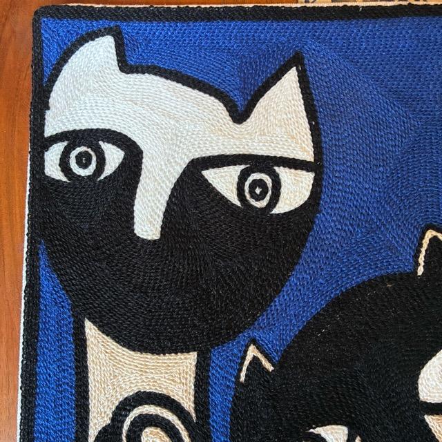 TOPANGA Homefurnishing Cat Embroidery Cushion Cover　45×45cm　B |  | 03