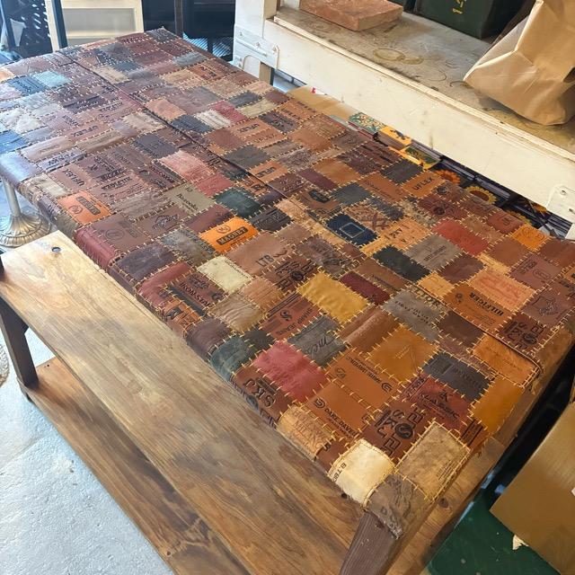 TOPANGA　Furniture　Old Wood＆Leather Patchwork 3-Tier Shelf【店頭受取専用商品】 |  | 03