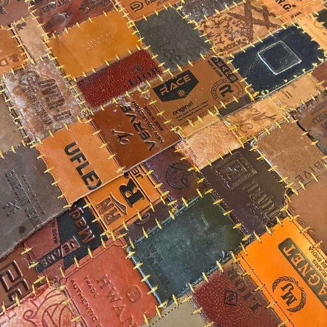 TOPANGA　Furniture　Old Wood＆Leather Patchwork 3-Tier Shelf【店頭受取専用商品】 |  | 04