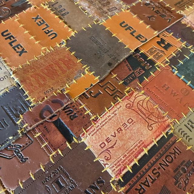 TOPANGA　Furniture　Old Wood＆Leather Patchwork 3-Tier Shelf【店頭受取専用商品】 |  | 05