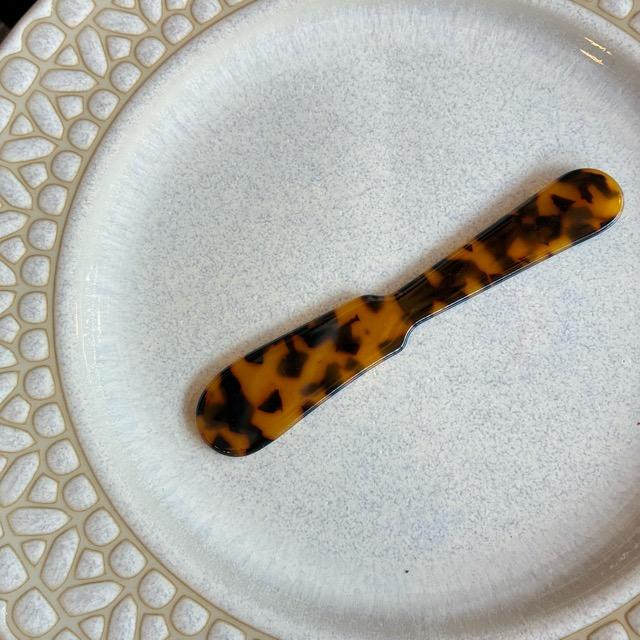 Colorful Retro Butter Knife 4 types White Lavender Green×Pink