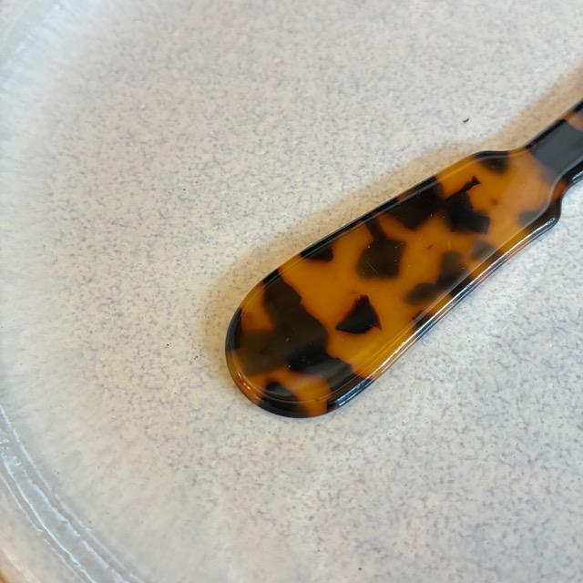 Colorful Retro Butter Knife 4 types White Lavender Green×Pink