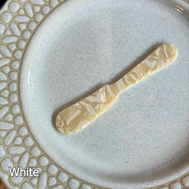 Colorful Retro Butter Knife 4 types White Lavender Green×Pink