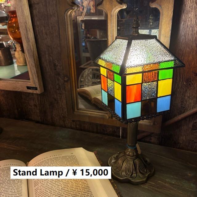 TOPANGA Lighting ステンドグラステーブルランプ ハウス カラフル