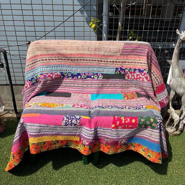 インド ヴィンテージラリーキルト 28000-18 140×160cm カンタ