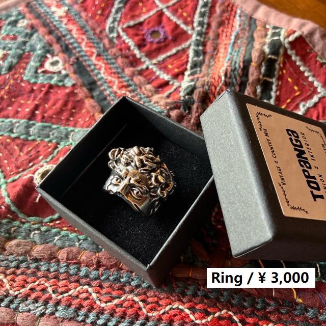 TOPANGA Jewelry 　One half face リング　シルバー　15号　指輪　アクセサリー　ジュエリー　プレゼント　シンプル　ヴィンテージ　アンティーク　ダビデ | 