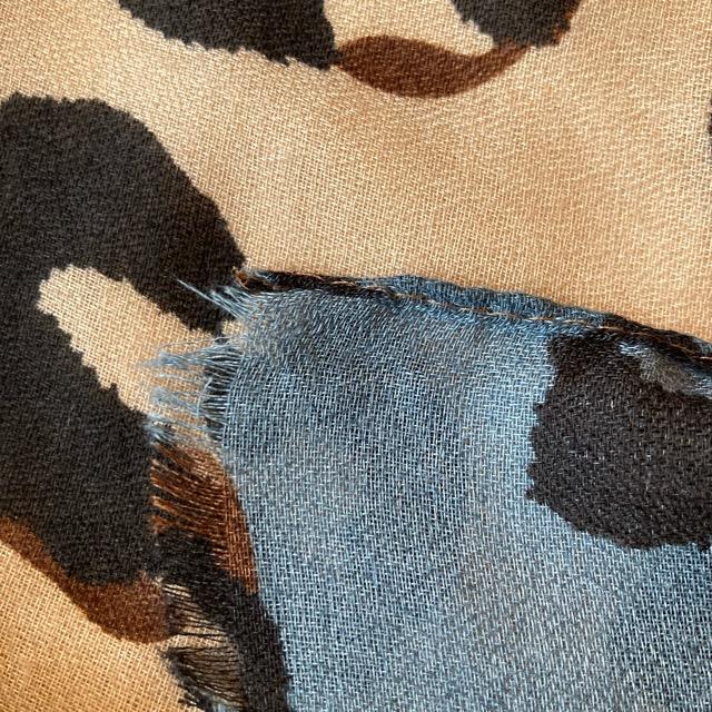TOPANGA Accessory　スムースビッグストール　モダンレオパード　ブルー　ショール　マフラー　大判ストール　羽織　薄手　フリンジ　冷房対策 |  | 06