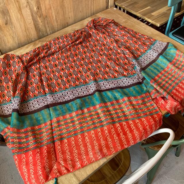 TOPANGA Accessory　スムースタッセルビッグストール　Primitive　オレンジ　スカーフ　ショール　マフラー　大判ストール　羽織　薄手　フリンジ　冷房対策 |  | 04