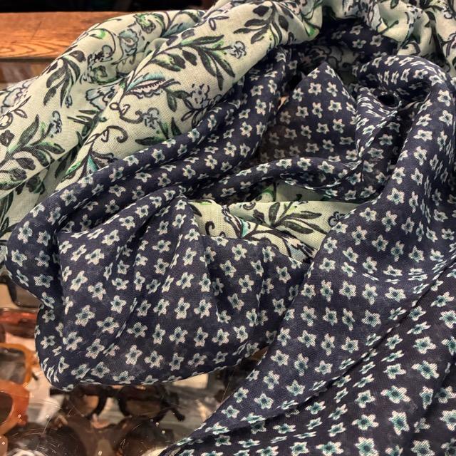 TOPANGA Accessory　スムースタッセルビッグストール 全3種　グリーン　ブルー　スカーフ　ショール　マフラー　大判ストール　羽織　薄手　フリンジ　冷房対策 |  | 05