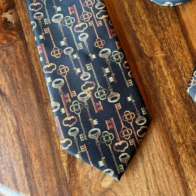 TOPANGA Accessory ヘリテージタイ　カギ　ブラック　キー　ネクタイ　プレゼント　フォーマル　カジュアル　スーツ　メール便　クラシック　ヴィンテージ　 |  | 02