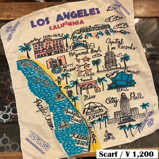 TOPANGA accessory TOPANGA FIRECOUNTRY Bandana LOS ANGELES CALFORNIA　White | 