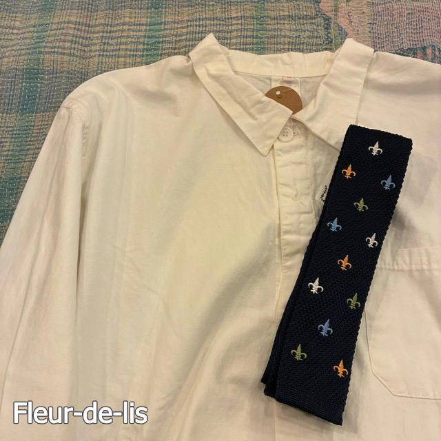 TOPANGA Accessory Embroidery Knit Tie ５type  Fleur-de-lis Skull  Elephant  Bicycle |  | 04
