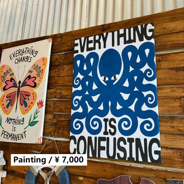 TOPANGA Zakka アートポスター　EVERYYHING IS CONFUSING　タコ　ブルー　ウォールデコ　壁飾り　絵画　リビング　寝室　ダイニング　エントランス　A1 | 