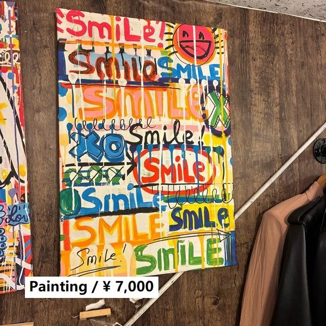 TOPANGA Zakka アートポスター　smile　スマイル　ポップアート　グラフィティ　ウォールデコ　壁飾り　絵画　リビング　寝室　ダイニング　エントランス　A1 | 