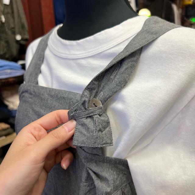 UNIVERSAL TISSU　ユニヴァーサルティシュ　ナチュラルタイプライタータックサロペット　TOPグレー　オールインワン　オーバーオール　日本製　 | UNIVERSAL TISSU | 06