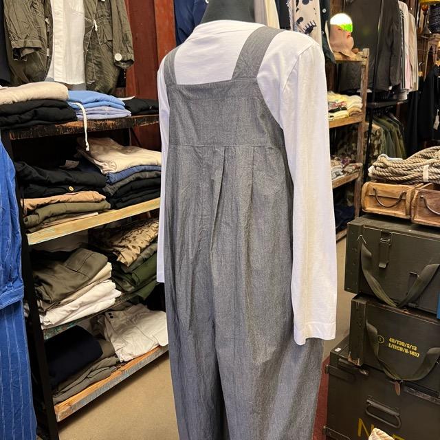 UNIVERSAL TISSU　ユニヴァーサルティシュ　ナチュラルタイプライタータックサロペット　TOPグレー　オールインワン　オーバーオール　日本製　 | UNIVERSAL TISSU | 07