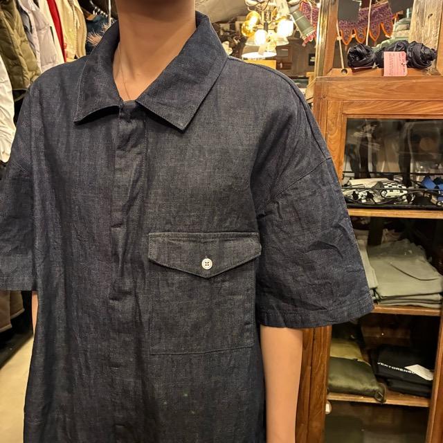 UNIVERSAL TISSU（ユニヴァーサルティシュ） TISSU 8ozデニム半袖比翼 