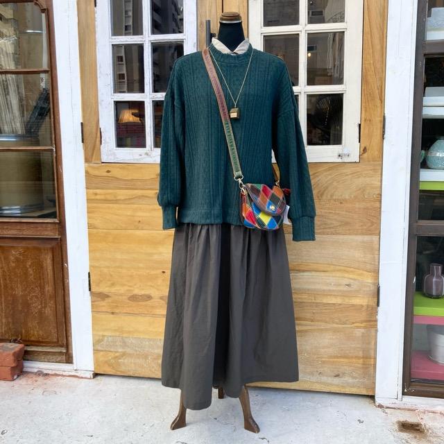 ワンピース Cagoule Dress - Poly Wool Herringbone ケーブルニットワンピース｜INGNI(イング) 公式通販｜INGNI STORE